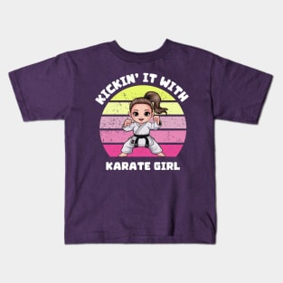 Karate Girl Kickin' In With Kids T-Shirt